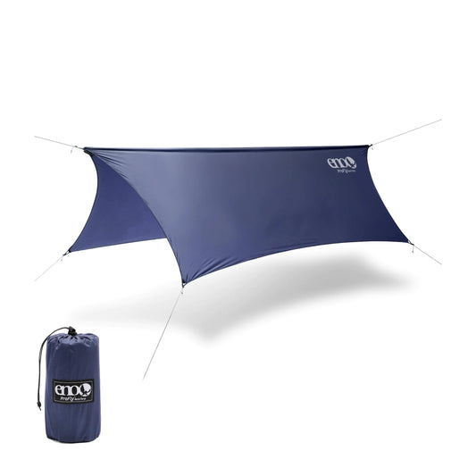 ENO ProFly Rain Tarp - Heavy-Duty Waterproof Tarp - for Camping Hiking Backpacking Travel a Festival or The Beach - Navy